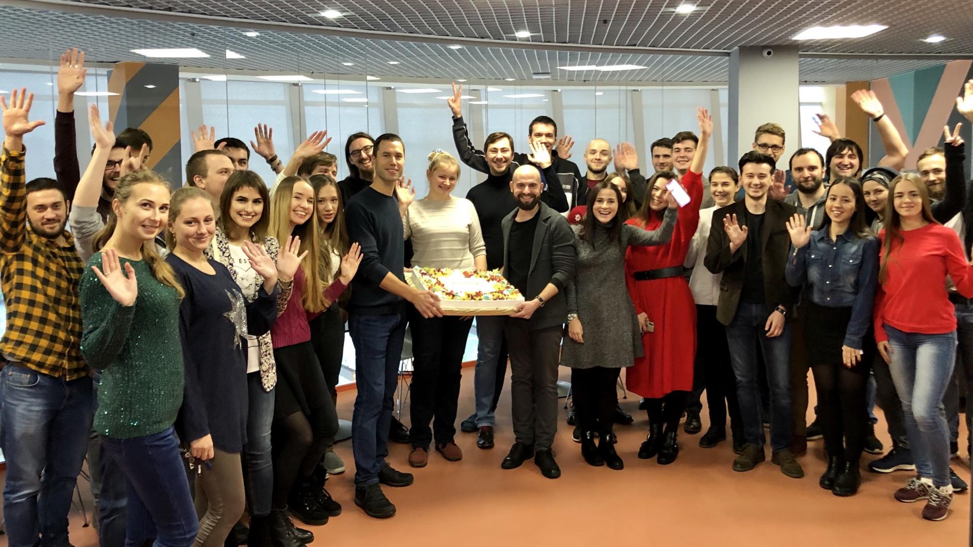 Milestone celebration of 100 employees in Easybrain Minsk office